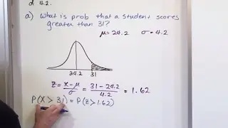 Lesson 15 - Finding Probability Using a Normal Distribution, Part 4