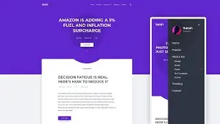 Personal Blog Website HTML CSS Javascript - Modern Flat Design Full Responsive