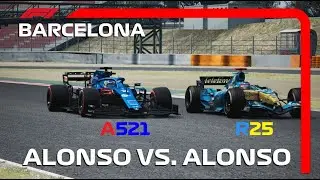 F1 2021 VS F1 2005 | Fernando Alonso Alpine A521 VS. Renault R25 | Assetto Corsa F1 Mod