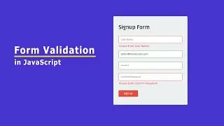 Form Validation in JavaScript | JavaScript Form Validation Tutorial