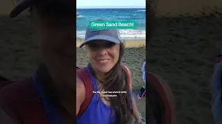 Rare GREEN sand beach!