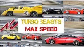 Assetto Corsa | MAX SPEED Turbo Beasts @ Mulsanne Straight | Tweaked Aero & 100% Boost