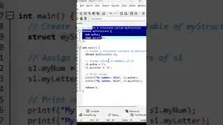 Class 47 | Program of Structures | #shorts #cprogramming #structures