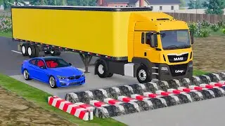 Cars vs Weird Speed Bumps Challenge #2 in BeamNG Drive!
