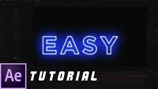 After Effects NEON TEXT EFFECT | TUTORIAL | No plugins