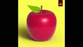 3D Apple | Adobe Illustrator 2024 Tutorial