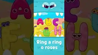 Ring a ring o roses action song with ABC monsters