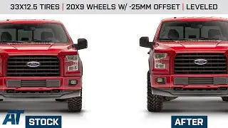 Leveled 2015-2020 F150 | 33x12.5 Tires | 20x10 Wheels w/ -25MM Offset | W&T Fitment