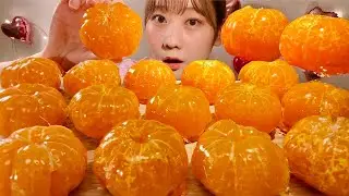 ASMR Mandarin Orange Tanghulu【Mukbang/ Eating Sounds】【English subtitles】