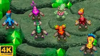 Prismatic Barrb - all versions (My Singing Monsters: Dawn Of Fire) 4k