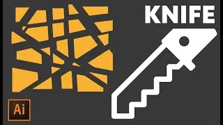 Инструмент Нож | Как разрезать объекты в иллюстраторе | Уроки Adobe illustrator 
