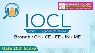 IOCL Recruitment 2021 | Indian Oil Corporation Limited Recruitment 2021 Through GATE | Latest Job 21