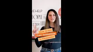 How to Animate Your Fonts Like A Pro With Elementor 💫 #shorts