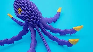 How to make a 3D origami Octopus
