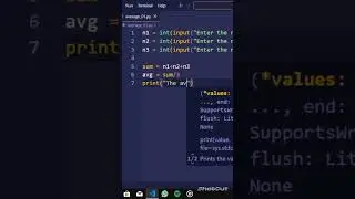 Write a program to find Average of three numbers in python.