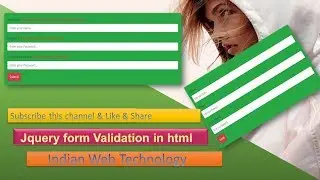 Form Validation in jQuery in Hindi |Registration Form Validation Using jQuery in Hindi |Jquery hindi