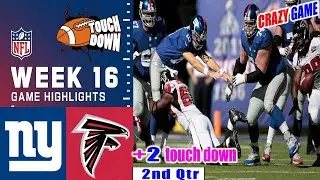 Atlanta Falcons Vs New York Giants FULL GAME 2ND-Qtr [WEEK 16] TODAY highlights NFL l Season