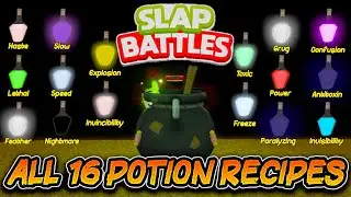 ALL 16 ALCHEMIST Glove🧪 Recipes (OUTDATED GUIDE SHEET // CHECK DESCRIPTION) - Slap Battles Roblox