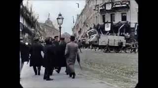 Уникальные кинокадры жизни Москвы 1896 года в цвете.
