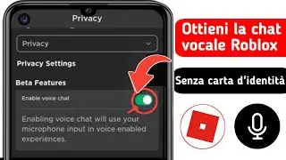 Come ottenere la CHAT VOCALE ROBLOX (2024) |  Come abilitare la chat vocale su Roblox