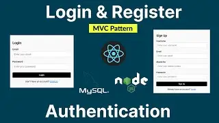 #5 Login and Register Authentication in React using Node JS and MySQL -1 | Learn React, Node & MySQL