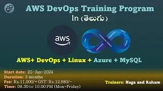 Announcement#2 |  AWS DevOps 25-Jan-2024 batch | Cloud Computing In Telugu | AWS