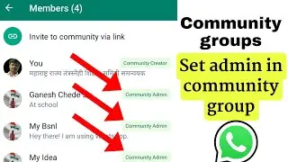 how to set admin in community group in whatsapp