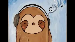 Adorable Sloth Painting.