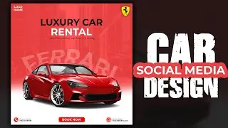 illustrator tutorials | car social media post design tutorial 2024