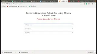 Dependent Select Box using Jquery and Ajax in PHP