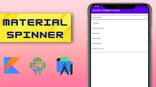 Material spinner in android studio | Material spinner android | How to create spinner in android