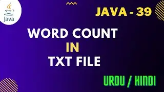 Word count txt file Text file  java || code total word Urdu/Hindi (Jawad Aslam)