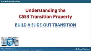 CSS3 Transition Property – Slide Out Hover Effect