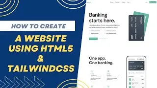 How to Create a Website Using HTML5 and Tailwindcss | Landing Page | Design Navbar and Hero Section