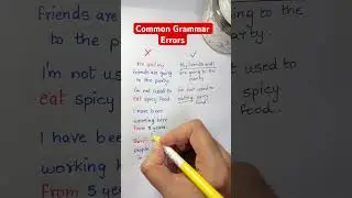 Common Grammar Errors in English