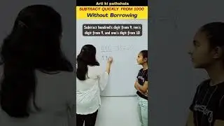 Subtract Mentally from 1000 in 2 sec.😱 
