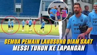 RESPECT THE G.O.A.T!! See the reaction of Argentine players when Lionel Messi undergoes training