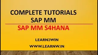 SAP MM Tutorials | SAP MM Basics for Freshers | sap mm basics | sap s4hana tutorials | sap s4hana