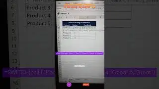 Excel pro trick: Switch function in Excel 