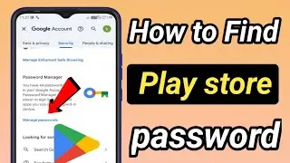 How to find Google play store password on android phone