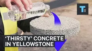 Yellowstone is using thirsty concrete that absorbs 50 gallons of water a minute