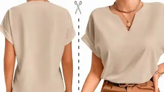 ⛔️ Do you know how to sew the neck from the front and back like this?