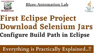 Selenium project eclipse | Java project eclipse |Selenium jars download eclipse | Build Path Eclipse