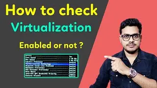 How to check vt is enabled in windows 10 | Check virtualization enabled or not ?