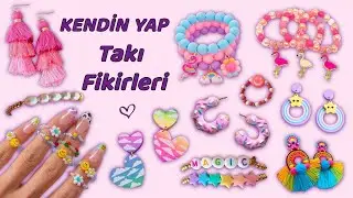 12 Kendin Yap El Yapımı Takı Fikri - Bileklik, Kolye, El Yapımı Sevimli Yüzükler ve daha fazlası..