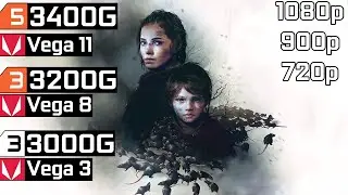 A Plague Tale Innocence - Ryzen 3 3200G Vega 8 - Ryzen 5 3400G Vega 11 - Athlon 3000G Vega 3