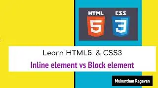 CSS Inline element vs Block element - Display Property