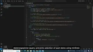 daterangepicker jquery prevents selection of past dates using minDate