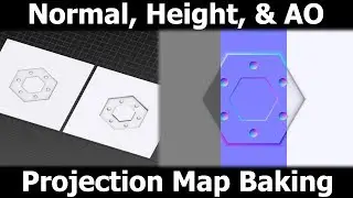 3DS Max - Normal, Height, & AO Map  Projection Baking Technique