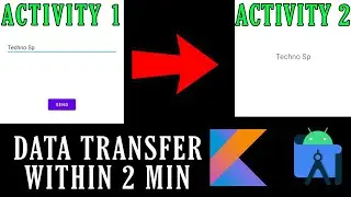 Pass Data between Activities using intent (Kotlin) - Android Studio Tutorial hindi